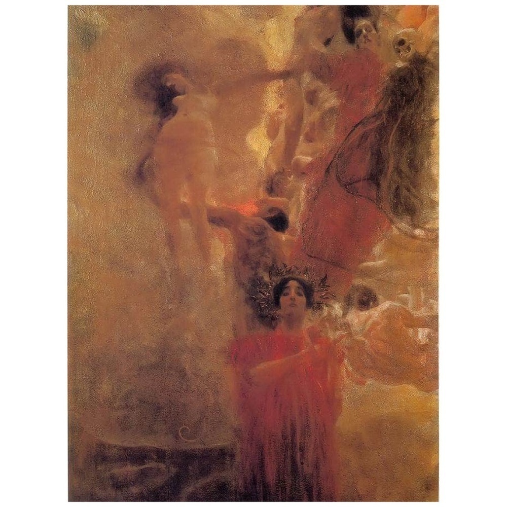 Naked Truth and Composition for Medicines Art Print by Gustav Klimt